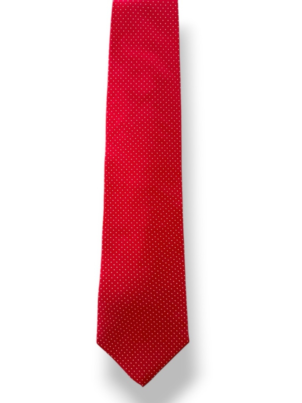 Cromley & Finch Red Polka Dot Silk Tie Vintage London Handmade - Picture 2 of 6